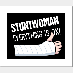 Stuntwoman Fractured Broken Hand Get Well Gift Posters and Art